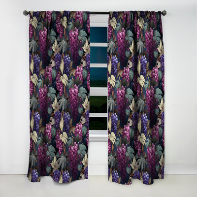 Lush Vineyard - motif tropical I - rideau en velours tropical - obscurcissant - 1 panneau