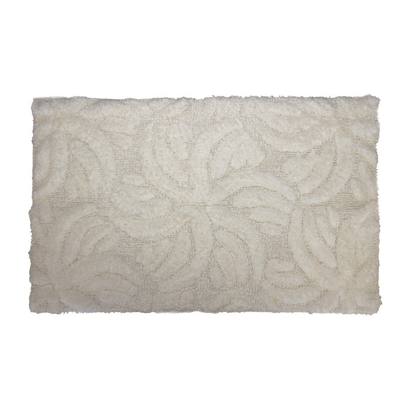 Tapis pour salle de bain Kwong, Ivoire