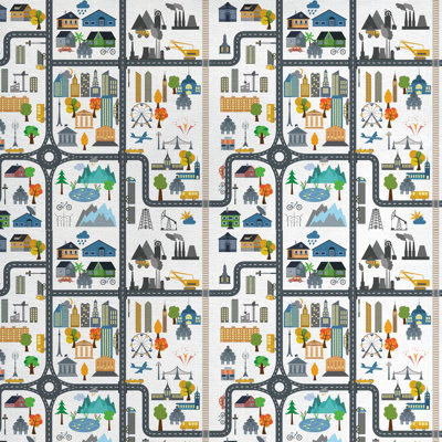 Car Race Track Fabric
