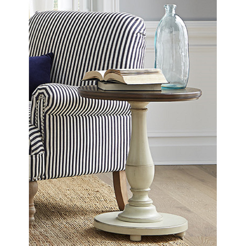 Table de bout Mullin, Base de couleur pierre / plateau de couleur port