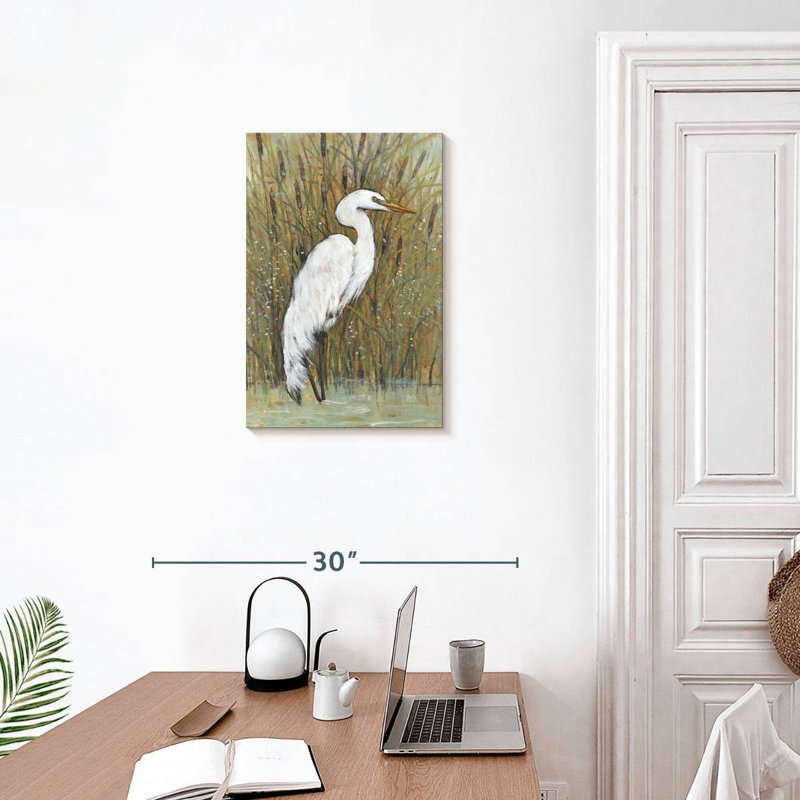 Brampt White Egret I, 24" H x 16" W