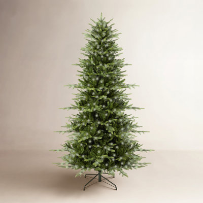 Pre-Lit Artificial Aspen Noble Fir Christmas Tree w/ LED Lights