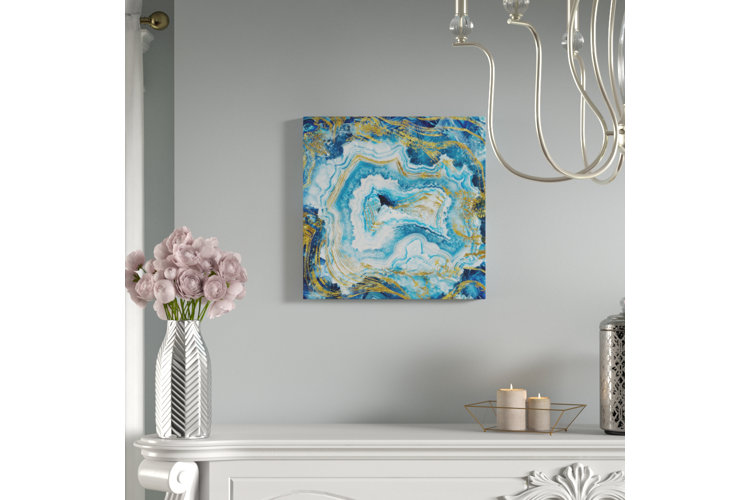 Touch of Gold Agate II - Painting Print on Paper