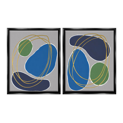 Contemporary Oblong Shapes par Regina Moore - Ensemble de 2 reproductions sur toile