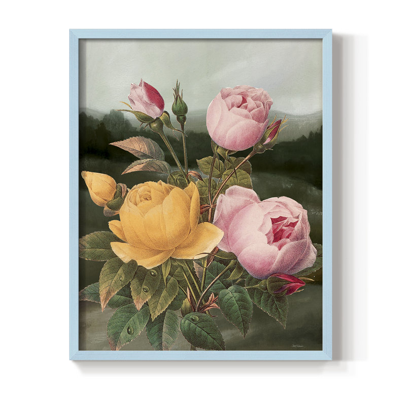 «Botanical Landscape II», reproduction encadrée - bois massif, Bleu, H 30 po x l 24 po