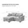 3-Piece L-Shaped Reversible Upholstery Sectional Sofa With A Movable Storage Ottoman, Corduroy Sofa Collection