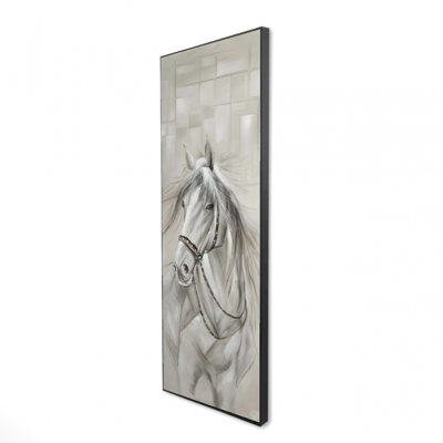 «Worthy White Horse» sur toile