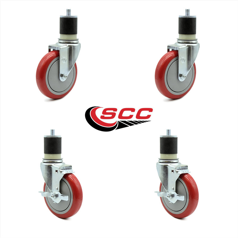 Ensemble de 4 roulettes extensibles 4 pièces