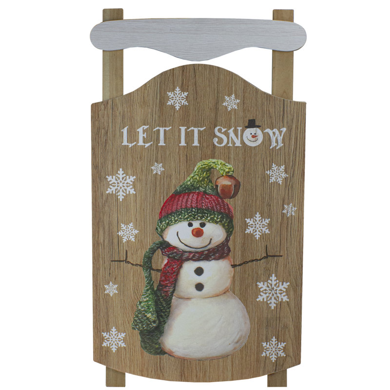 Plaque murale 24 po Let It Snow