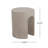 Outdoor MGO Round With U-Shape Side Table, Light Grey