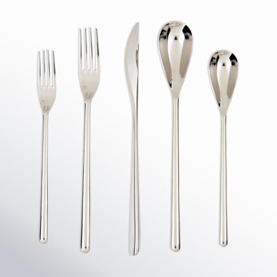 Dragonfly 5 Piece 18/10 Stainless Steel Flatware Set, Service for 1