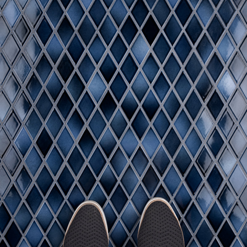 Hudson 2" x 3" Porcelain Grid Mosaic Wall & Floor Tile, Midnight