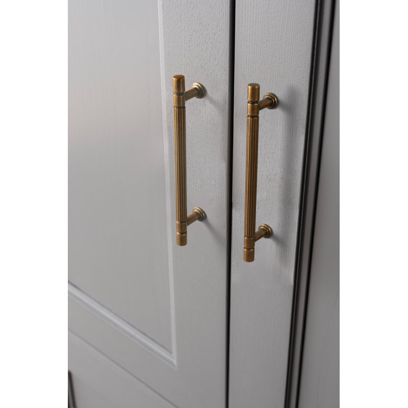 Poignée d'armoire 5 po, 5", Laiton antique