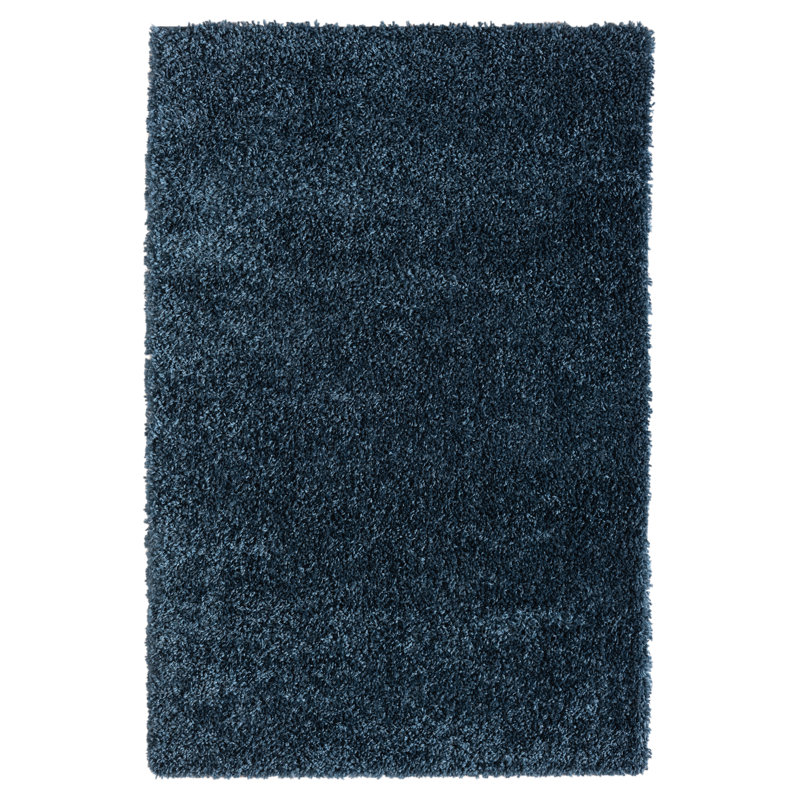 Shaggy Lush Dark Blue Rug, Rectangle 120 x 180cm