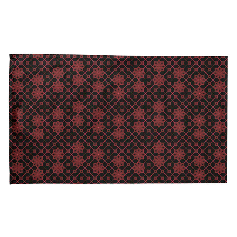 Serviette de thé classique à treillis Mcguigan, Sergé de coton, Rouge / noir