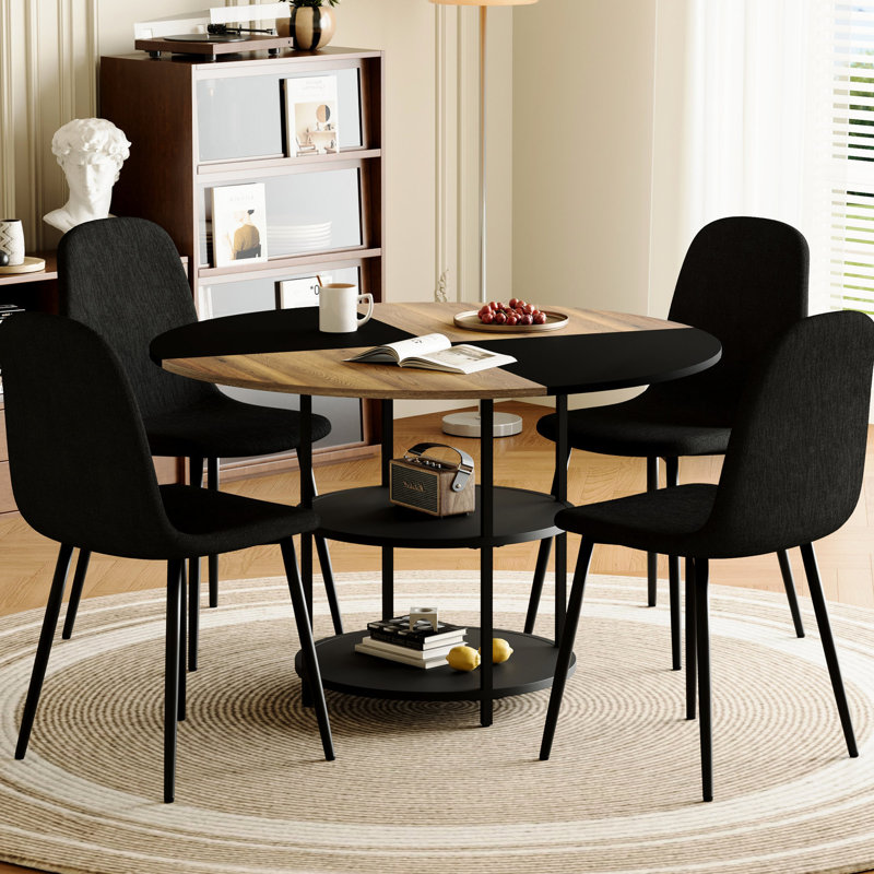 Ensemble de table et chaises Modern Modern, Noir
