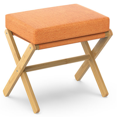 Rectangle Standard Tufted Upholstered Ottoman Stool