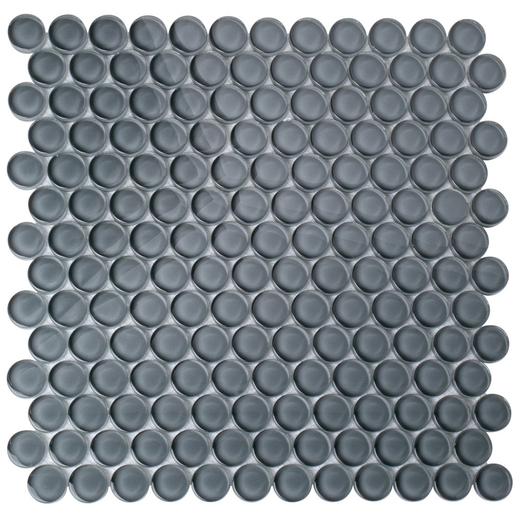Penny 1 " X 1 " Straight Edge Glass Mosaic Sheet Wall & Floor Tile Apollo Tile 