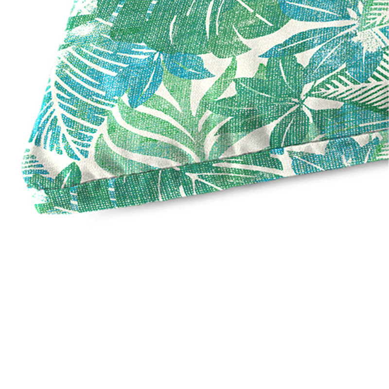 48" x 18" Outdoor Bench Cushion with Ties, Green