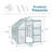 6X10FT Polycarbonate Greenhouse Raised Base And Anchor Aluminum Heavy Duty Walk-In Greenhouses For Outdoor Backyard In All Season