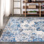Tapis ivoire / bleu Lathem-1435356248