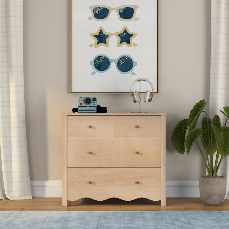 Commode 4 tiroirs Sutton, blond, Blond