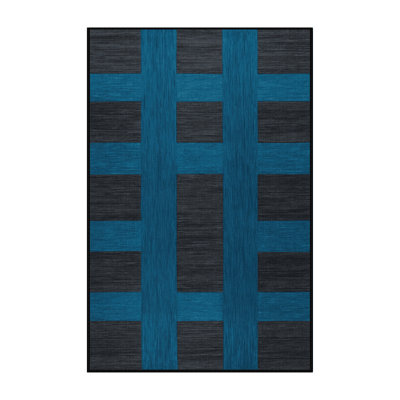 Tapis damier noir lavable à la machine