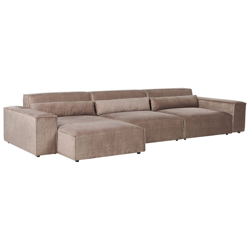 Boleslovas 3 Seater Sofa & Chaise, Right Hand Facing, White
