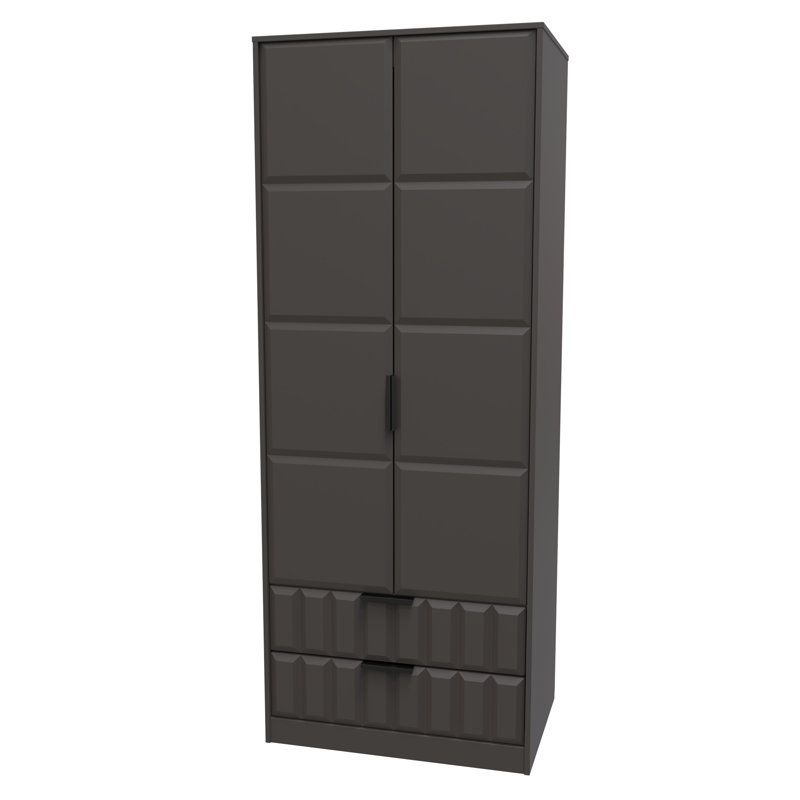 Besian 2 Door 2 Drawer Wardrobe, Graphite