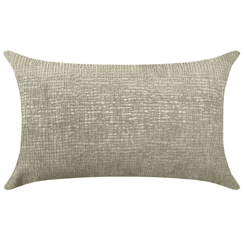 Kimia Rectangular Pillow Cover & Insert, 16" x 26", Pewter