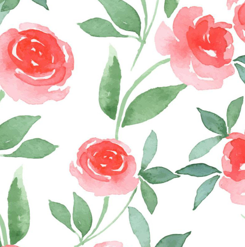 Rouleau de papier peint adhésif floral rose et aquarelle L 27 pi x l 25 po Pink Rose