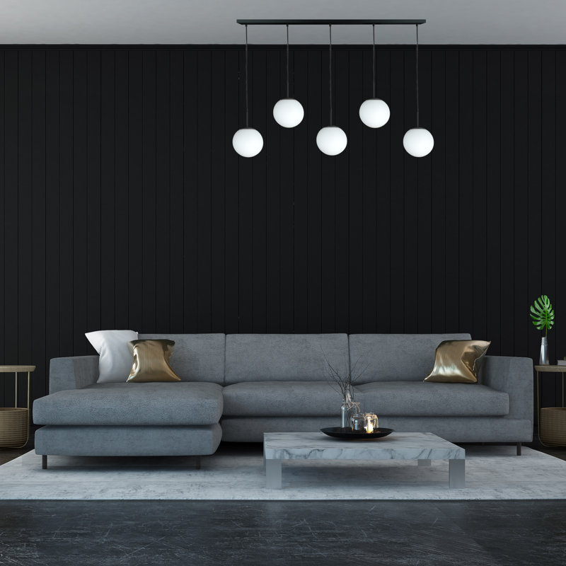 Bosie - Light Matte Black Pendant, 5