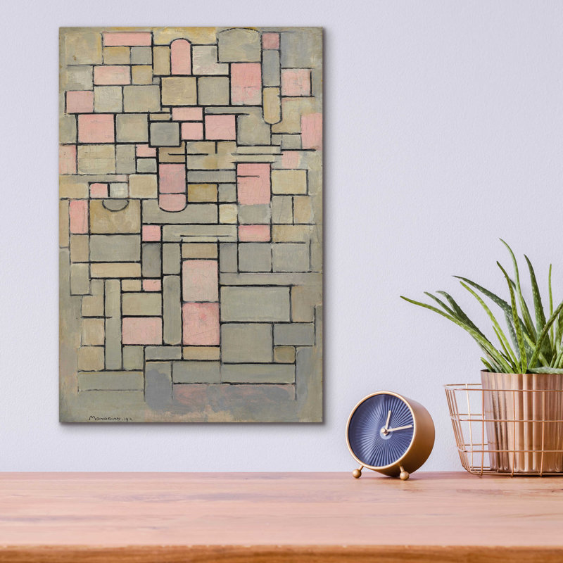 "Composition 8, 1914" par Piet Mondrian, H 16 po x l 12 po x P 0,13 po