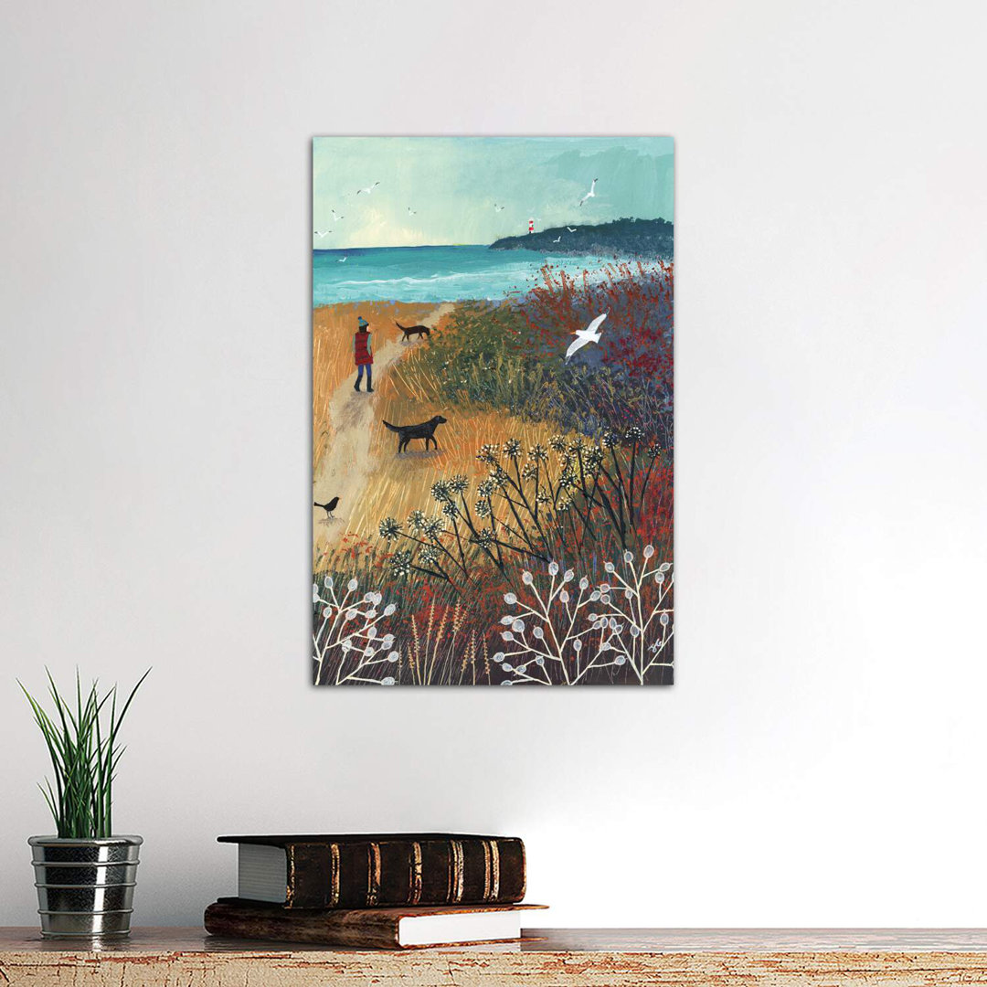 Walk To The Sea by Jo Grundy - Wrapped Canvas Painting