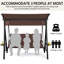 3 Person Porch Swing with Canopy