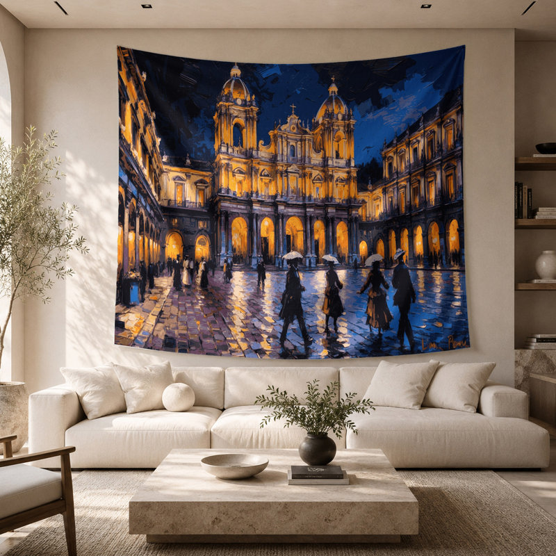 Tapisserie «Villes», Pérou, Pérou, 26 po x 36 po