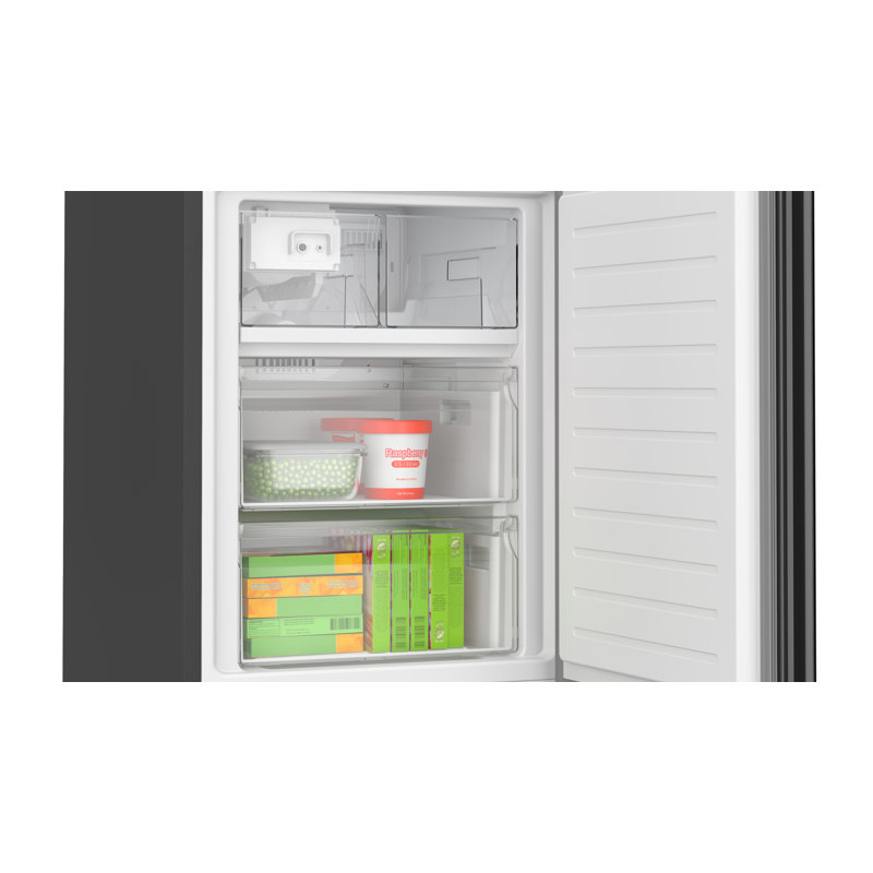 Free-Standing Fridge-Freezer, Black