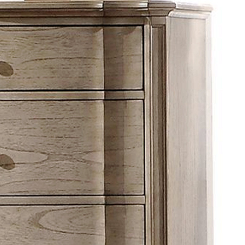 Commode antique à finition taupe