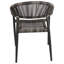 Chaise d'extérieur tissée noire