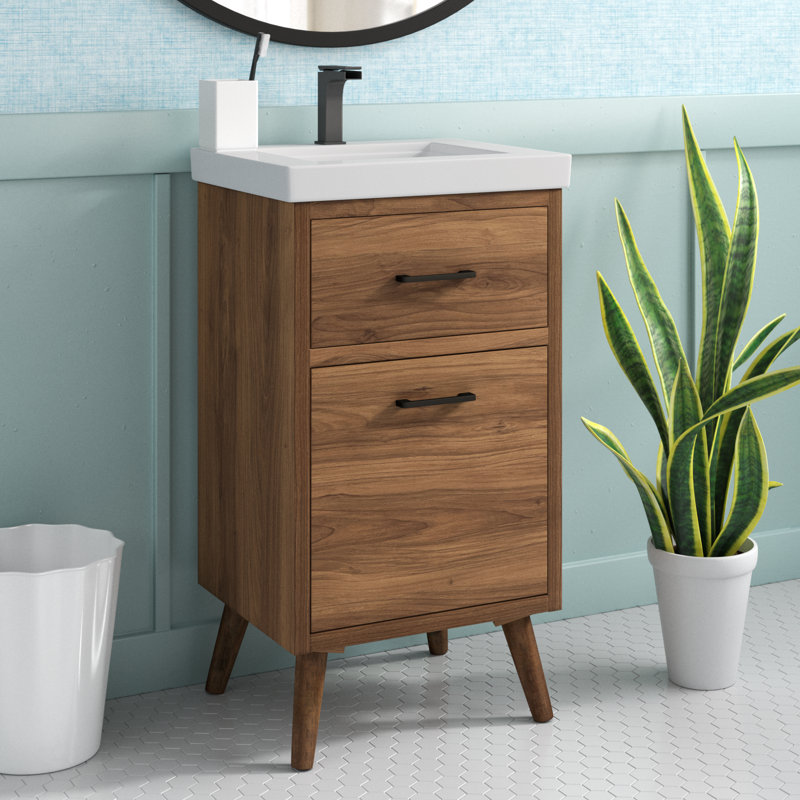 Ensemble de meuble-lavabo simple 18 po Steinfeldt, Noyer brun