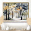 «White and Black Birch Trees Forest Panorama - Birch», reproduction d'art sur toile