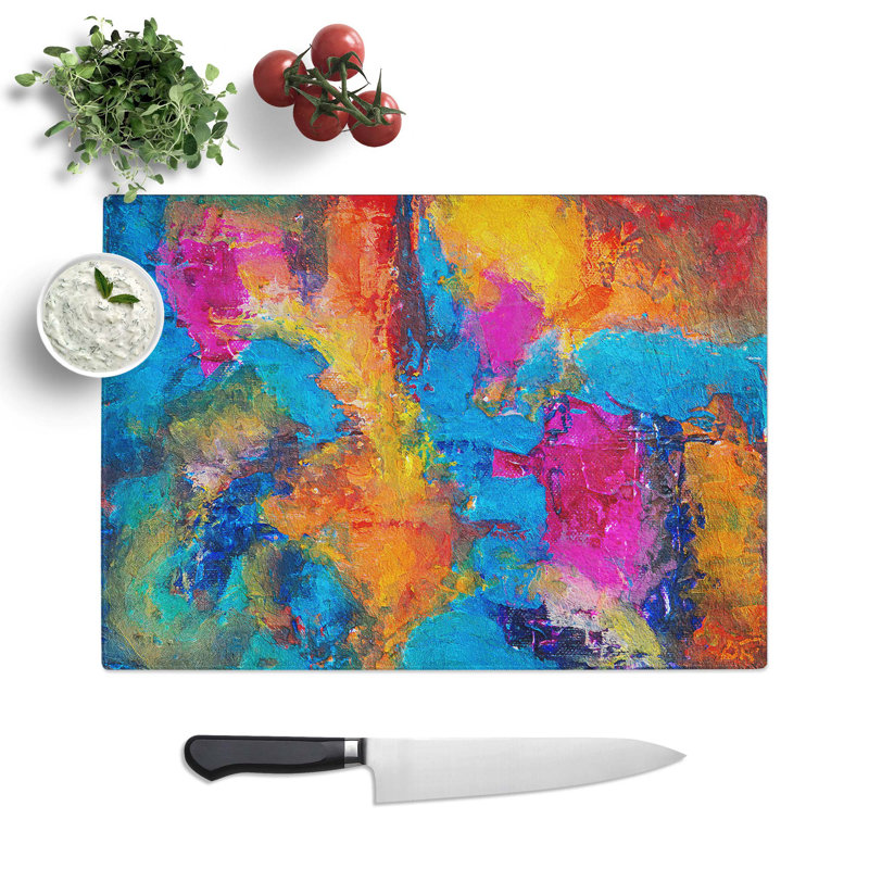 Tempered Glass Art Painting Vol.345 Chopping Board, 39 cm W x 28.5 cm L