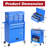 8-Drawer Tool Chest with Wheels，2-In-1 Detachable Metal Toolbox Storage Cabinet Organizer（Blue）-387632463