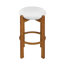 Tabouret de bar rembourré en bois Tara, ensemble de 2-340265627-341281417