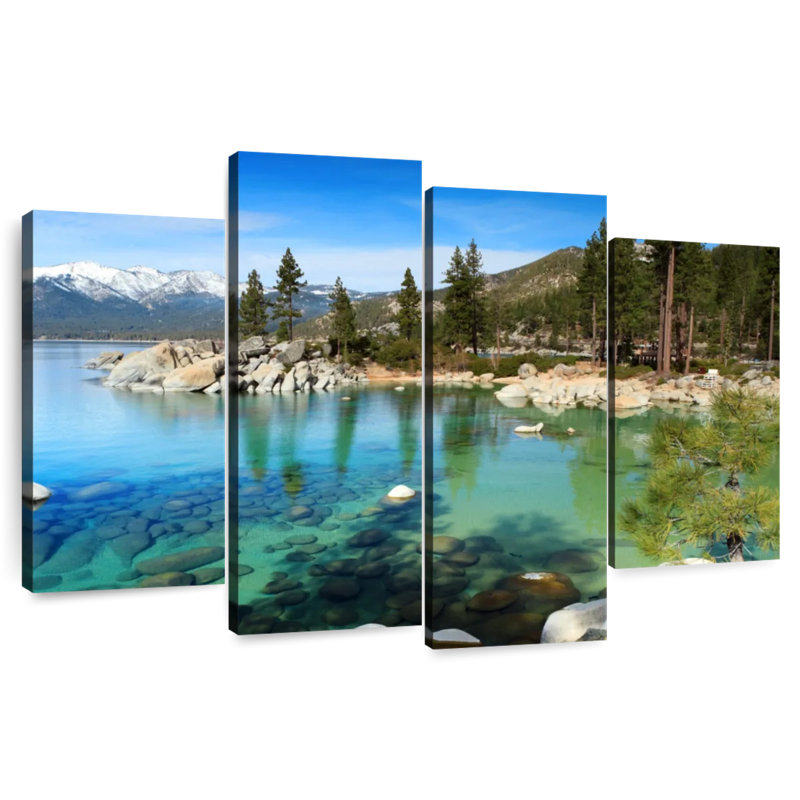 Alvord Crystal Lake Lake Tahoe bleu, H 42 po x l 68 po