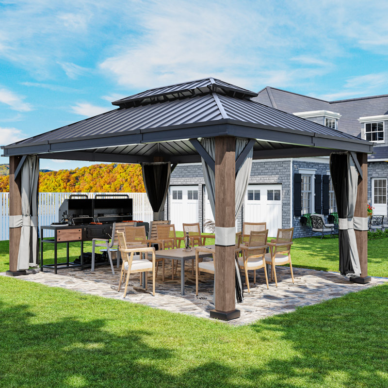 16 Ft. W x 12 Ft. D Aluminum Patio Gazebo