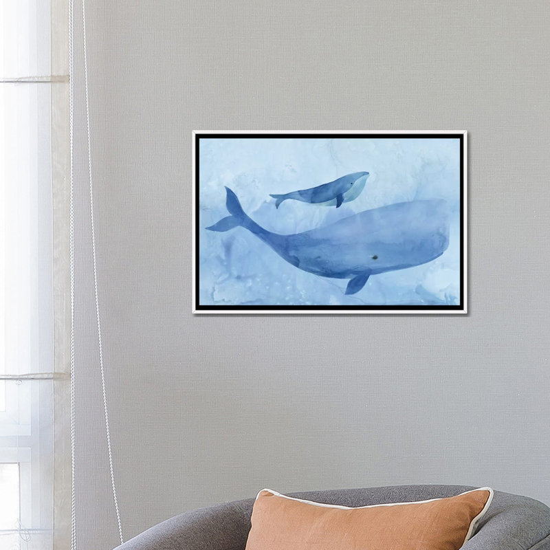 " Blue Spirits I " by Isabelle Z, No Matte, 18" H x 26" W x 1.5" D, White Framed