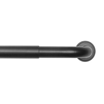 Tringle à rideaux robuste de 1,25 po de diamètre, tringle à draperie noire réglable de 28 à 48 po TWOPAGES