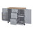 K&K Rolling Kitchen Island With Storage-734903028