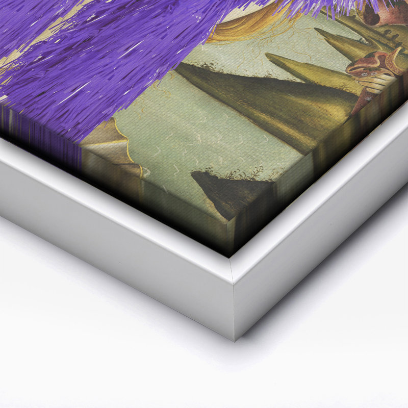 Collage de la naissance de Vénus, Canvas, 18"H x 24"W, White Framed